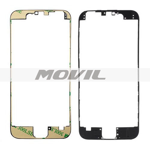 IPHONE 6 PLUS BLACK FRONT LCD SCREEN BEZEL FRAME installed 3M Adhesive